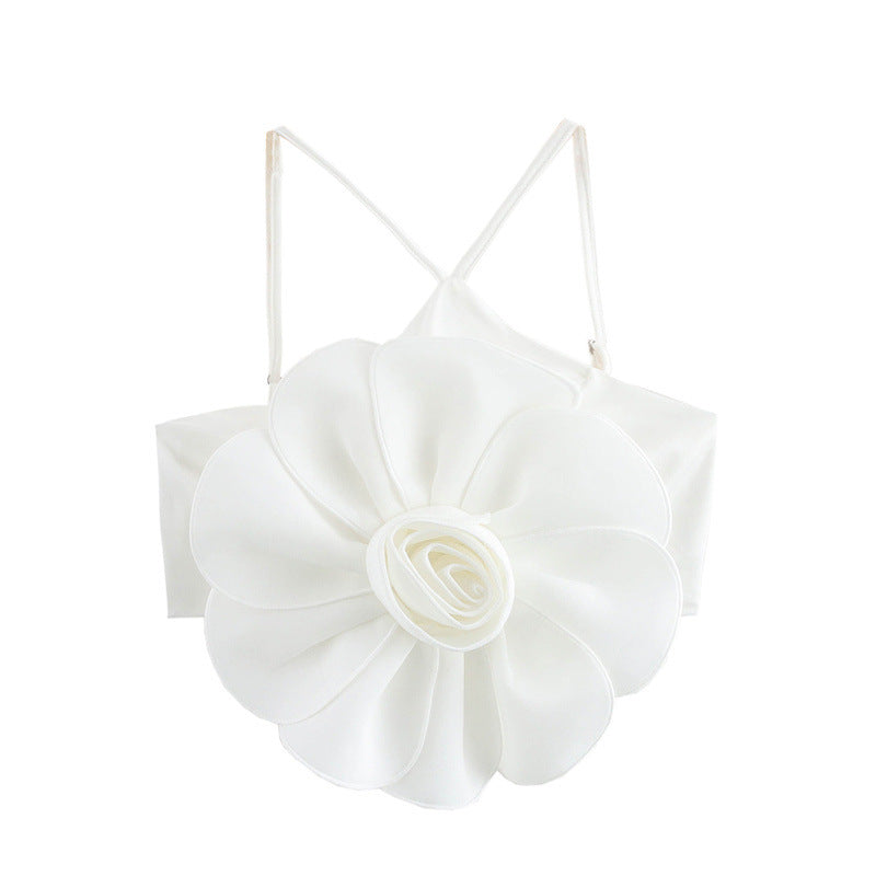 Three-dimensional Flower Decorative Top Fishtail Skirt Two-piece Set - Other