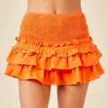 Tiered Ruffled Short Skirt