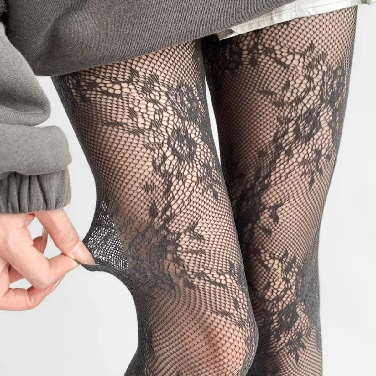 Tights Women Lace Floral Thigh High Stockings Pantyhose