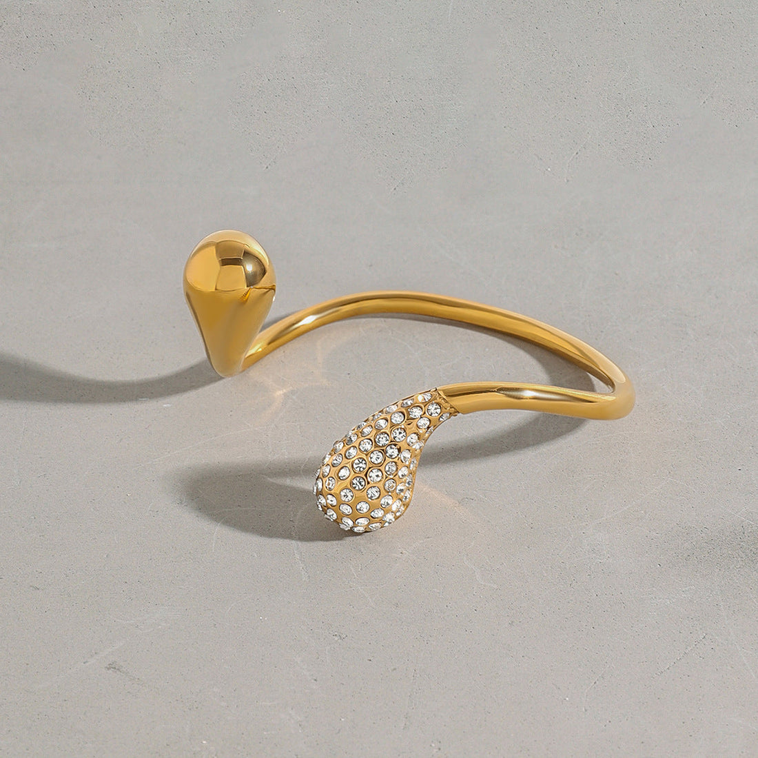 Titanium Steel Bracelet With Diamond Water Drop Does Not Fade - JDB2405019S - electronic accessories