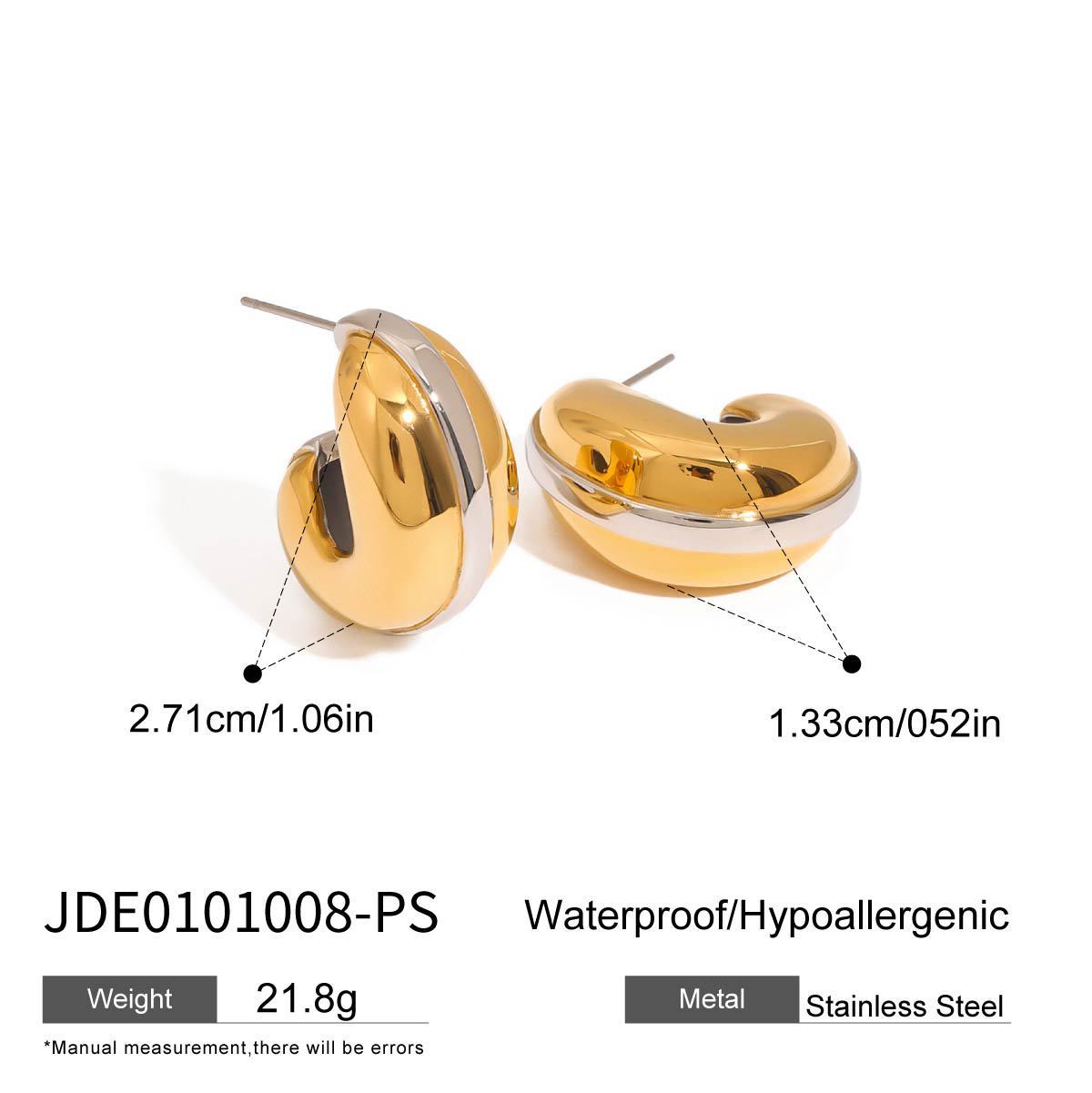 Titanium Steel Earrings Niche Stainless - JDE0101008PS - electronic accessories