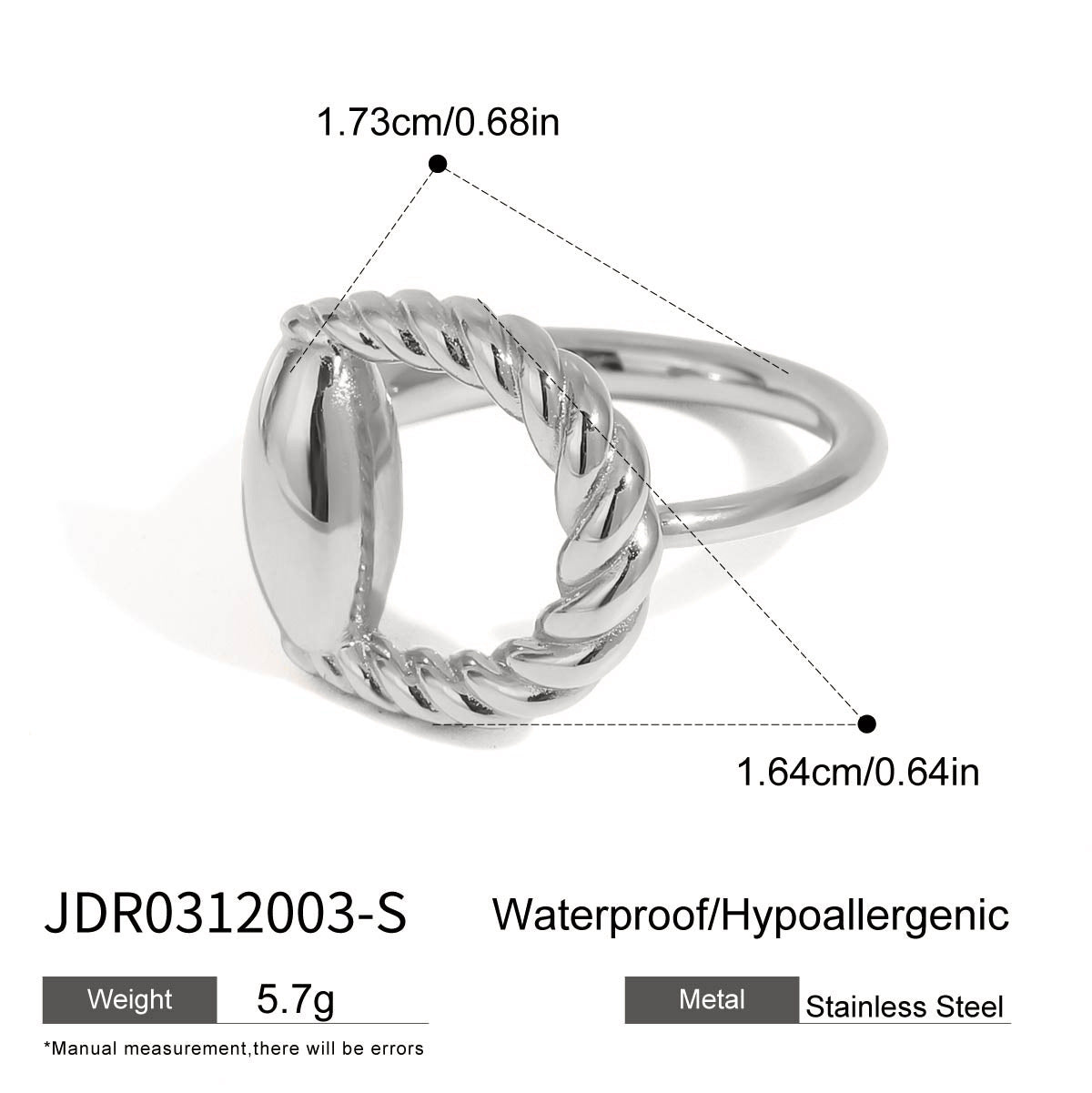 Titanium Steel No Fading Rings - JDR0312003S - electronic accessories