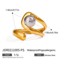 Titanium Steel No Fading Stainless Pearl Ring - JDR0211005PS - electronic accessories
