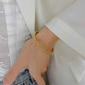 Titanium Steel Round Beads Stainless Bracelet - Gold - electronic accessories