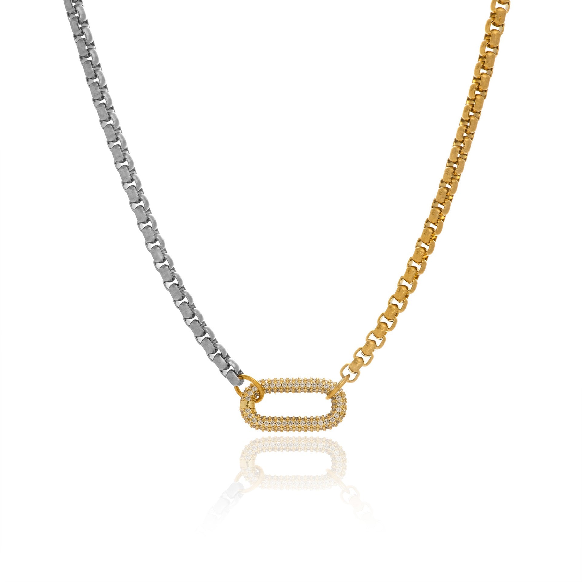 Titanium Steel U-shaped Pendant Necklace - Gold - electronic accessories