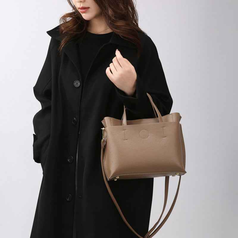 Tote Bag Large Capacity Multi-compartment Soft Surface Messenger Bag