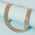 Trendy Rhinestone Necklace Alloy Necklace for Girls Full of Sparkle - Norellé