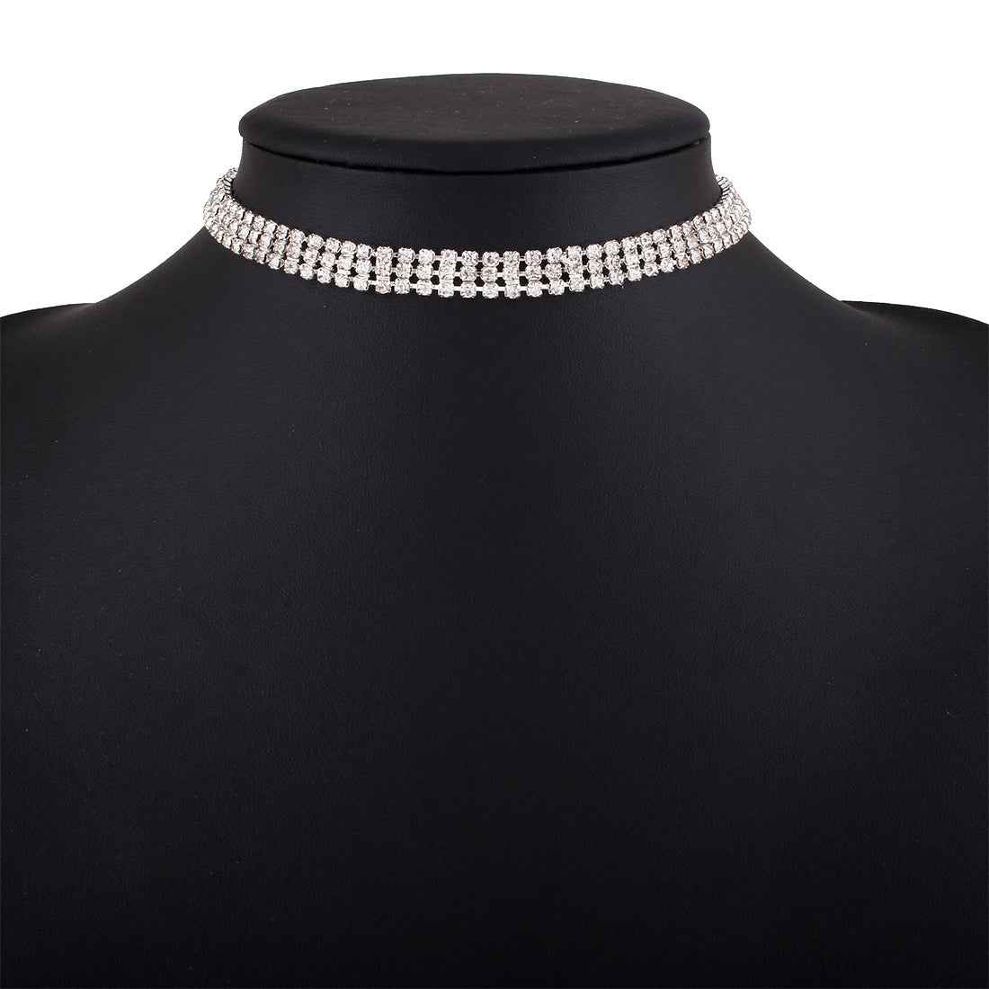 Trendy Rhinestone Necklace Alloy Necklace for Girls Full of Sparkle - Norellé