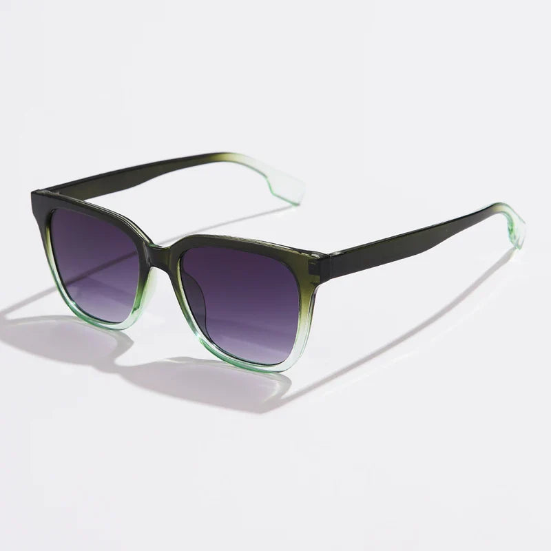 Trendy Small Square Frame Sunglasses - gradient green / show as picture