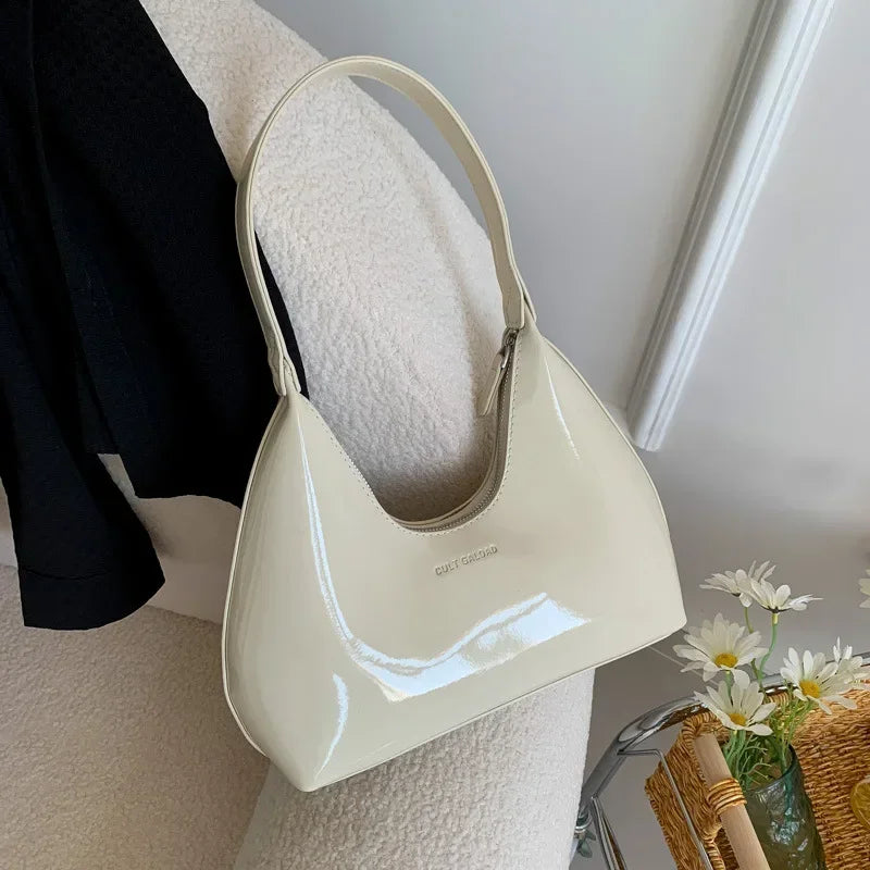 Trendy Solid Shoulder Bags for Women - CreamyWhite