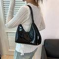 Trendy Solid Shoulder Bags for Women - Black