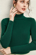 Turtleneck Jumper Woman Knitted Blouse
