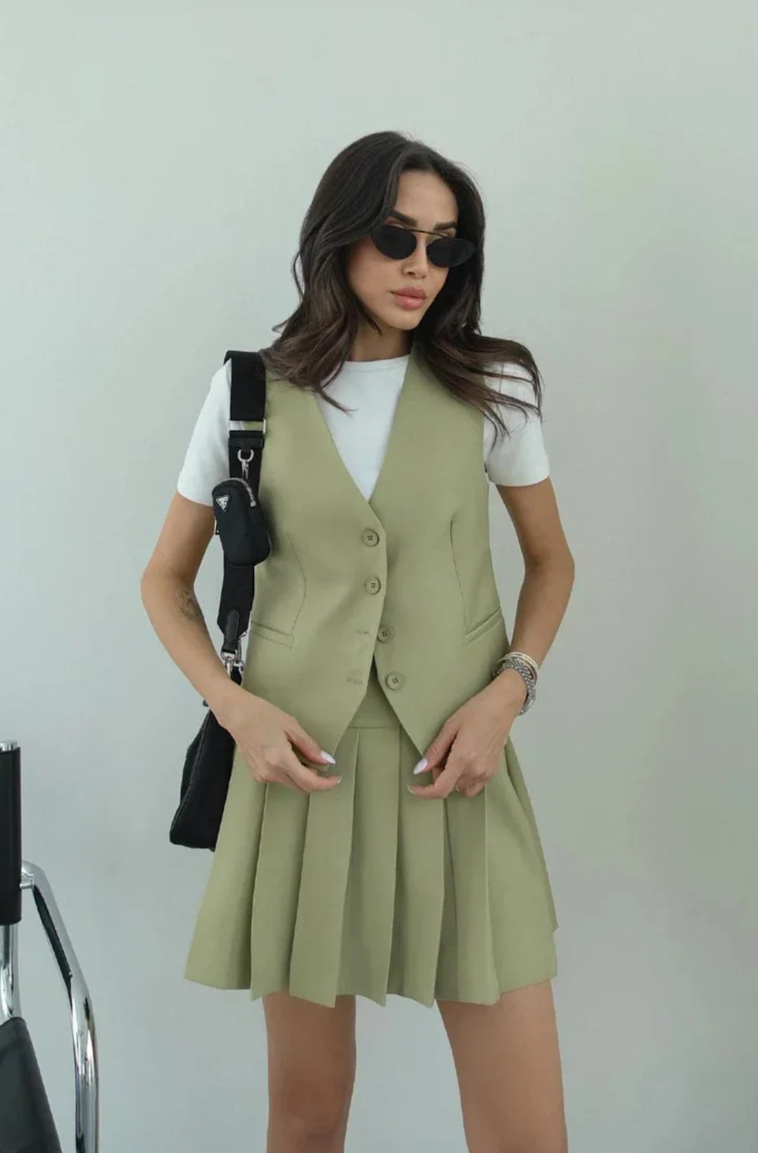 Two Piece Set Women Skirts Sets - green / L