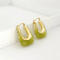 U-shaped Earrings For Women - Green - electronic accessories