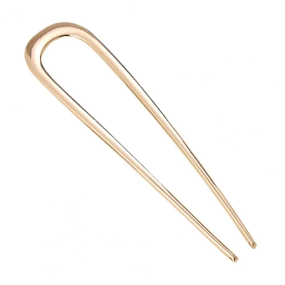 U-Shaped Hair Fork - Golden