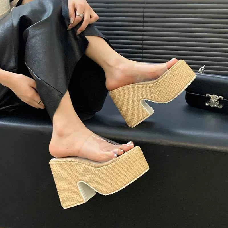Ultra High Heel Sandals Platform Shoes for Women