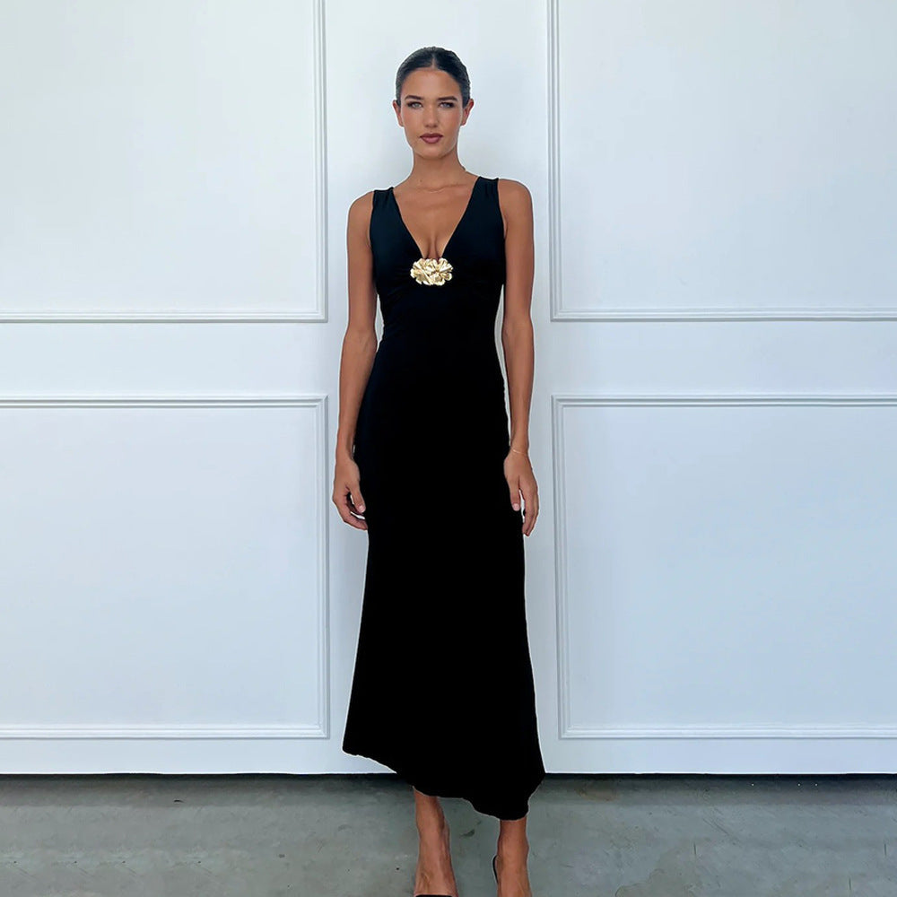 V-neck Sheath Dress - Other