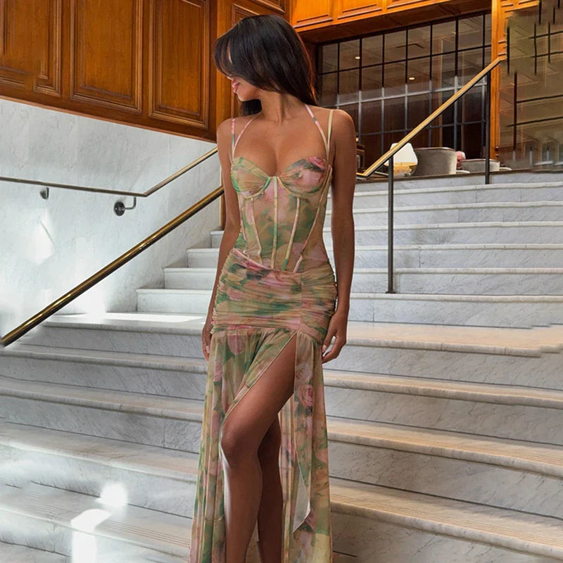 Vacation Floral Long Dress For Women