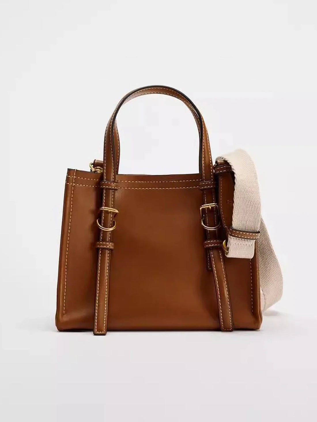 Versatile Single Shoulder Crossbody Bag - S / light brown / CHINA