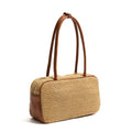 Versatile Straw Weave Boston Armpit Shoulder Purse