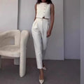 Vest Tops Two Piece Sets Women Pants Set