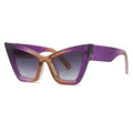Vintage Cat Eye Sunglasses for Women - PurpleBrown-Gray / As the picture