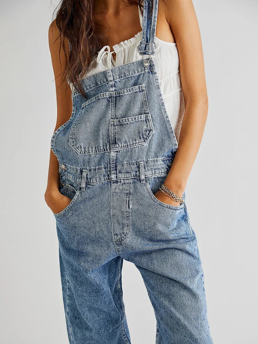Vintage Denim Overalls for Women