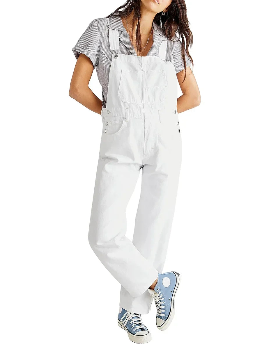 Vintage Denim Overalls for Women - D / M