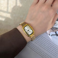 Vintage Gold Watch for Women Stainless Steel Strap