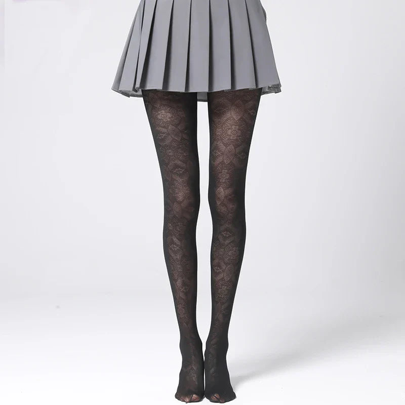 Vintage Lace Pattern Women’s Pantyhose
