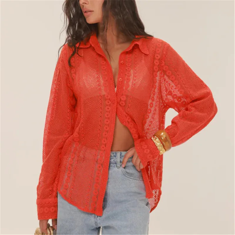 Vintage Long Sleeve Blouse Women - B / L