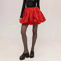 Vintage Loose Fitting Elastic Waist Short Skirt
