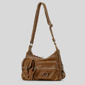 Vintage Multiple Pockets Women Shoulder Bags - Brown