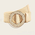 Vintage PP Grass Woven Belt for Women
