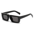 Vintage Rectangle Sunglasses Women - Black-Black / As the picture