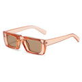 Vintage Rectangle Sunglasses Women - LightBrown-Brown / As the picture