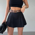 Vintage Solid Shorts Skirts For Women - FA306-1 / S