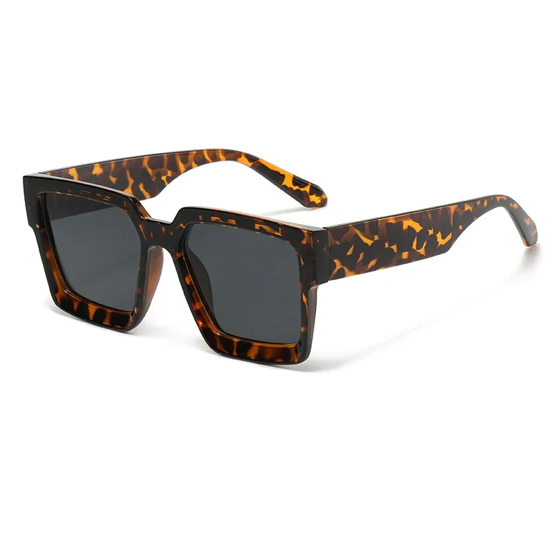 Vintage Square Sunglasses - leopard