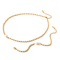 Vintage Stainless Steel Pearl Necklace