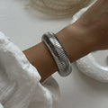 Vintage Wide Cuff Bangles - 1163 Silver