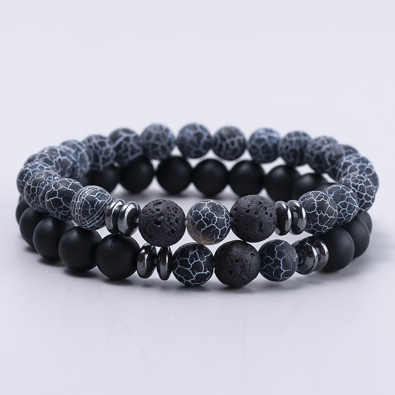 Volcanic Rock Bracelet Suit Men And Women Couple Style - electronic accessories