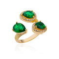 Water Drop Emerald Zircon Ring For Women - electronic accessories