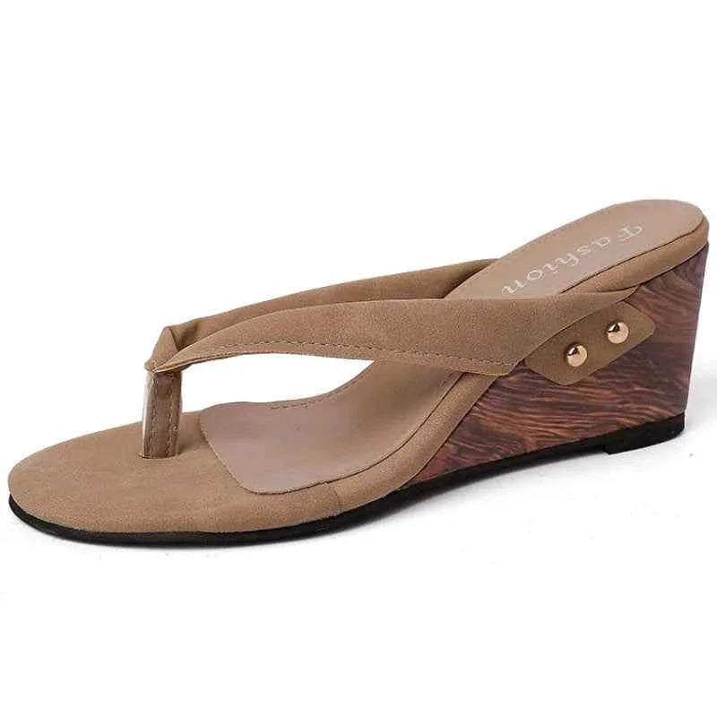 Wedges Heel Flip Flop Clip Toe Women Gladiator Slippers