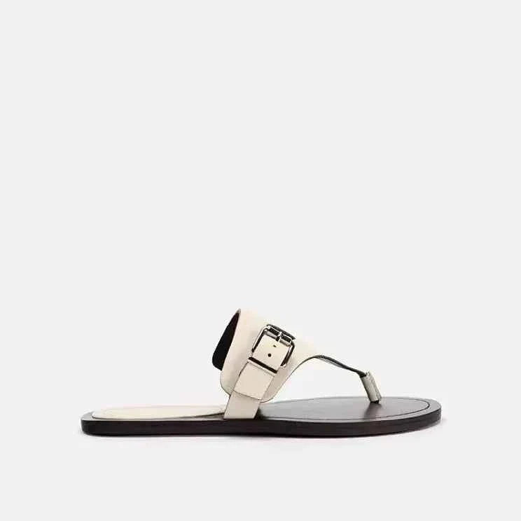 White Women Shoes Flip Flops