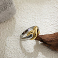Wide-brimmed Double Layer Simple Textured Women’s Ring - T303 / No 6 - electronic accessories