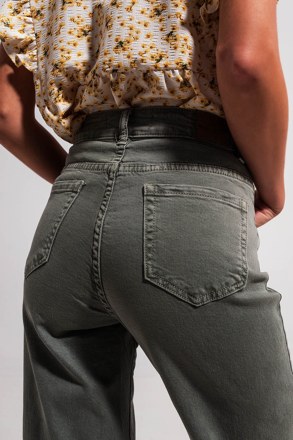 Wide Leg Jeans in Gray - Women’s Fashion - Clothing - Straight