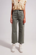 Wide Leg Jeans in Gray - Norellé