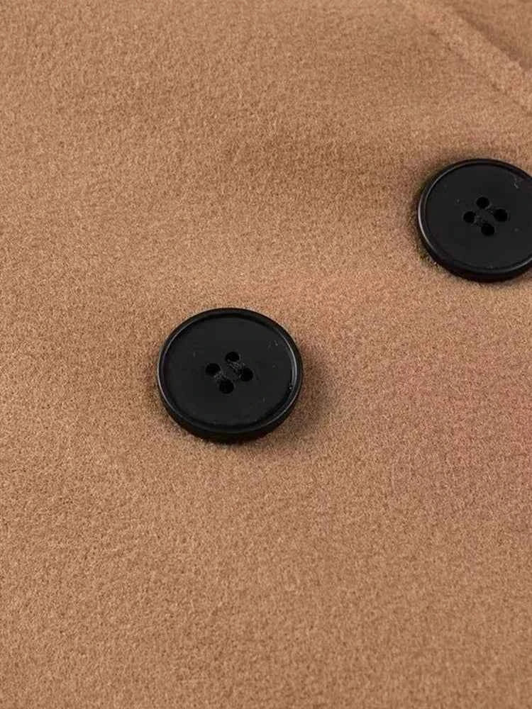 With Belt Khaki Double Breasted Trench Vintage