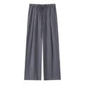 With Belt Paper Bag Type Draping Casual Trousers - Gray / L - Other