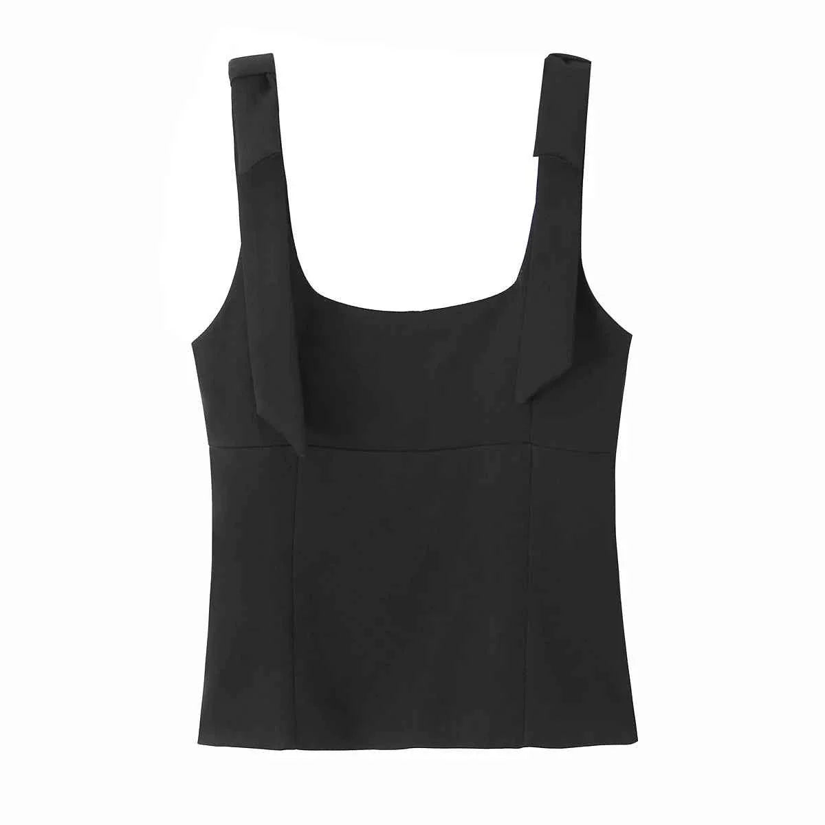 Woman Elegant High Street Solid Side Zipper Slim Tops